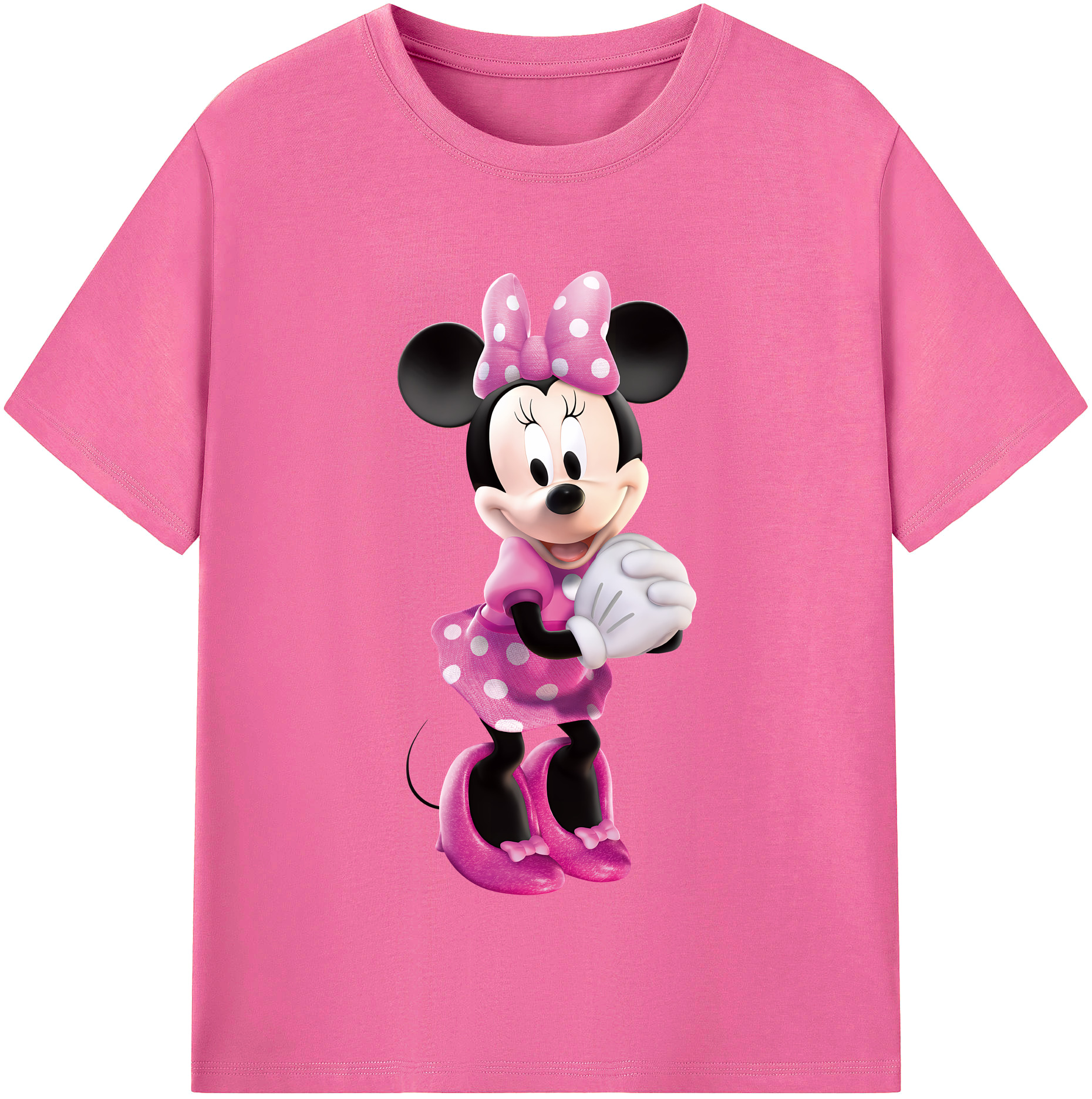 （画像用） ミッキーマウス Mickey Mouse レディースカジュアルプリントTシャツ（綿100％）